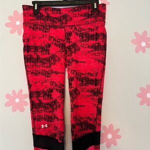 Under Armour Red and Black Patterned Leggings